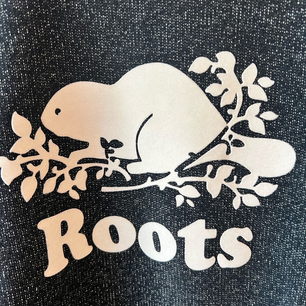 Roots Unisex Gender Free Black Pepper Crewneck Sweatshirt Large Longsleeve - Picture 2 of 6